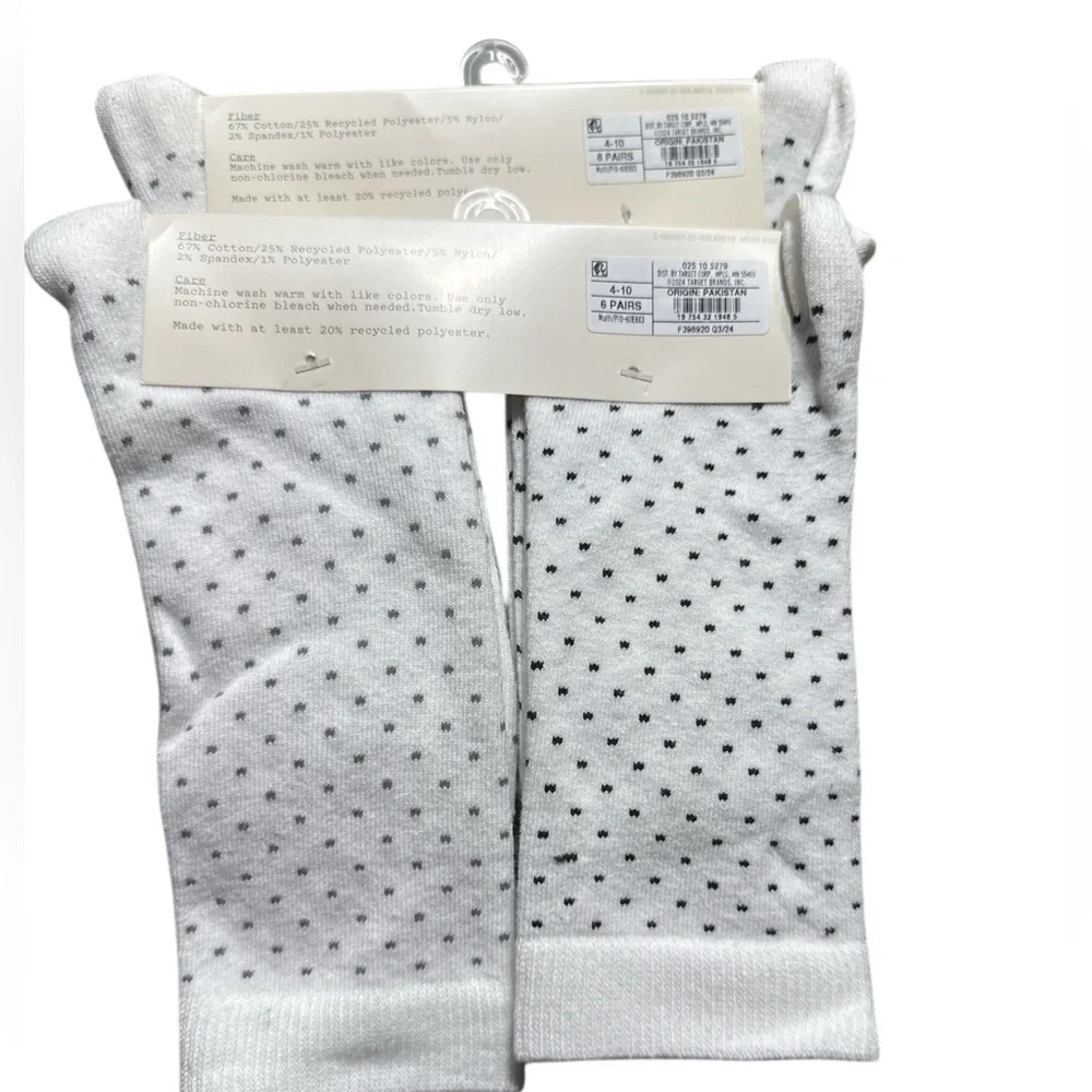 A New Day Women’s Patterned Socks - 12 Pack NWT Size 4-10 Cotton Blend